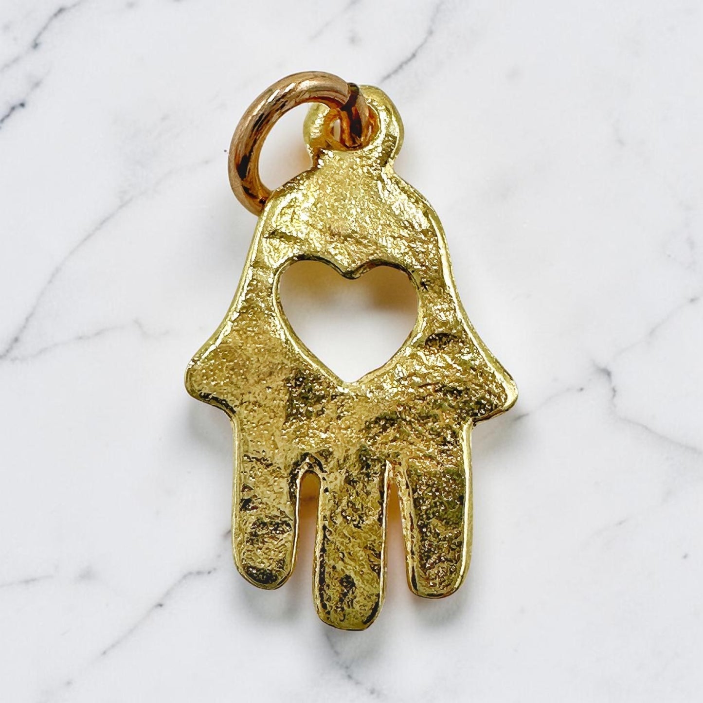 Gold Filled Hamsa Heart Necklace