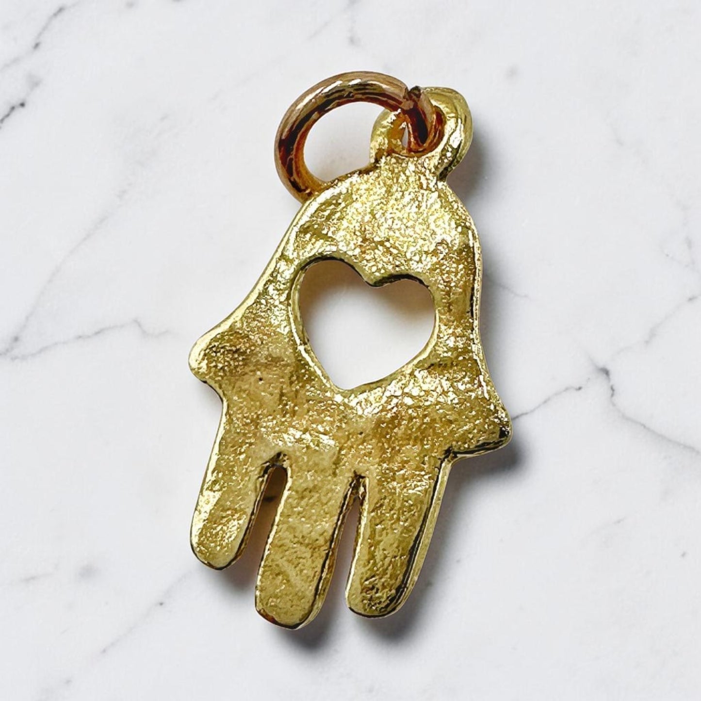 Gold Filled Hamsa Heart Necklace