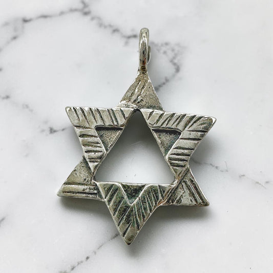 שרשרת מגן דוד מכסף סטרלינג