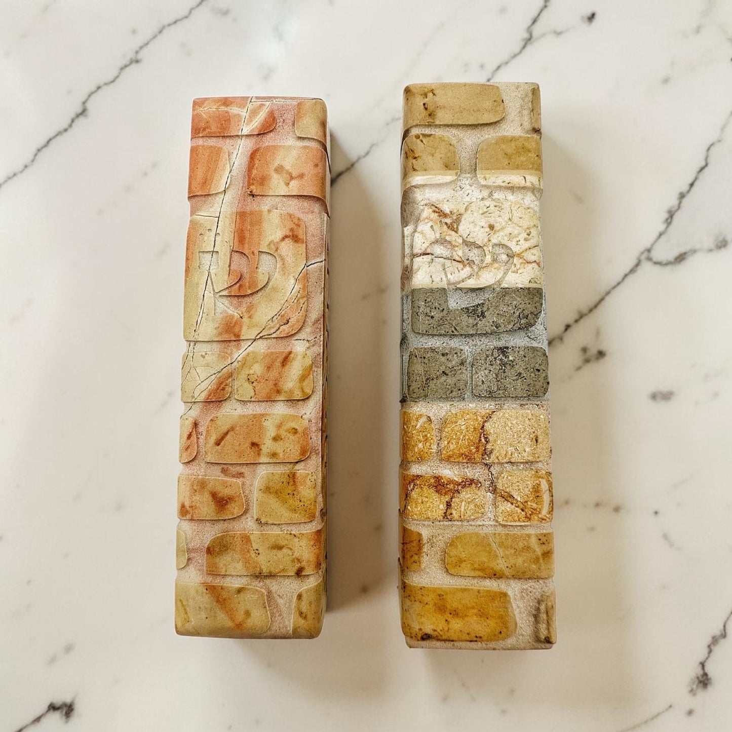 Western Wall Jerusalem Stone Mezuzah Case