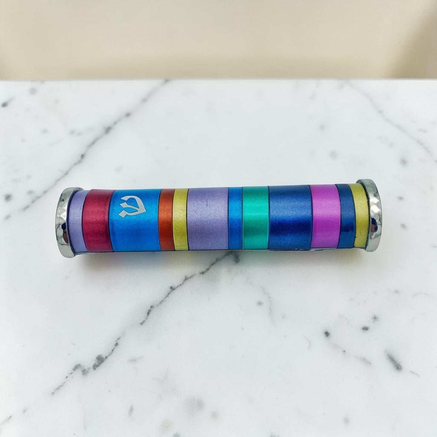 Multicolor Anodized Aluminum Mezuzah Case