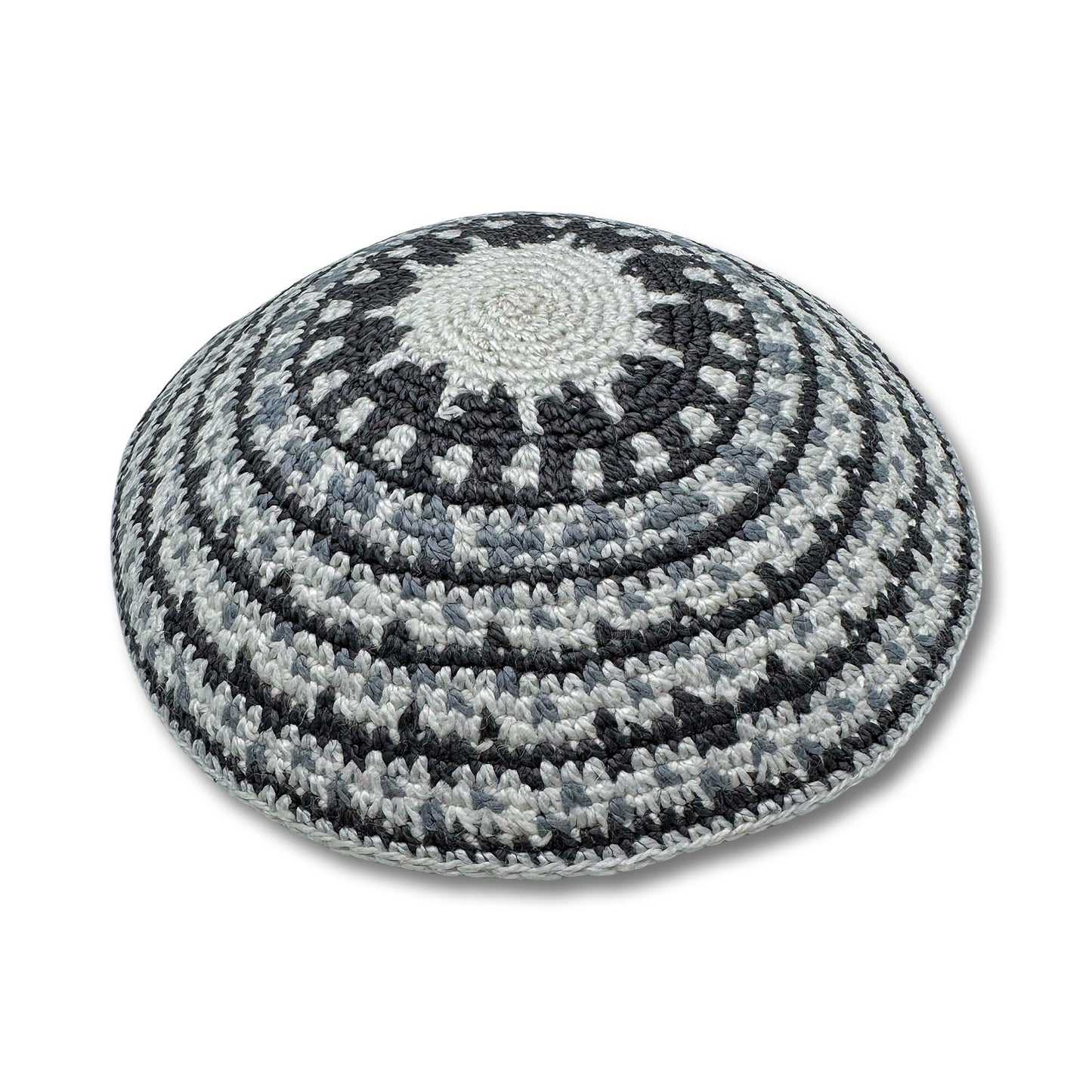 Cotton knitted Hand Made Kippah 14cm