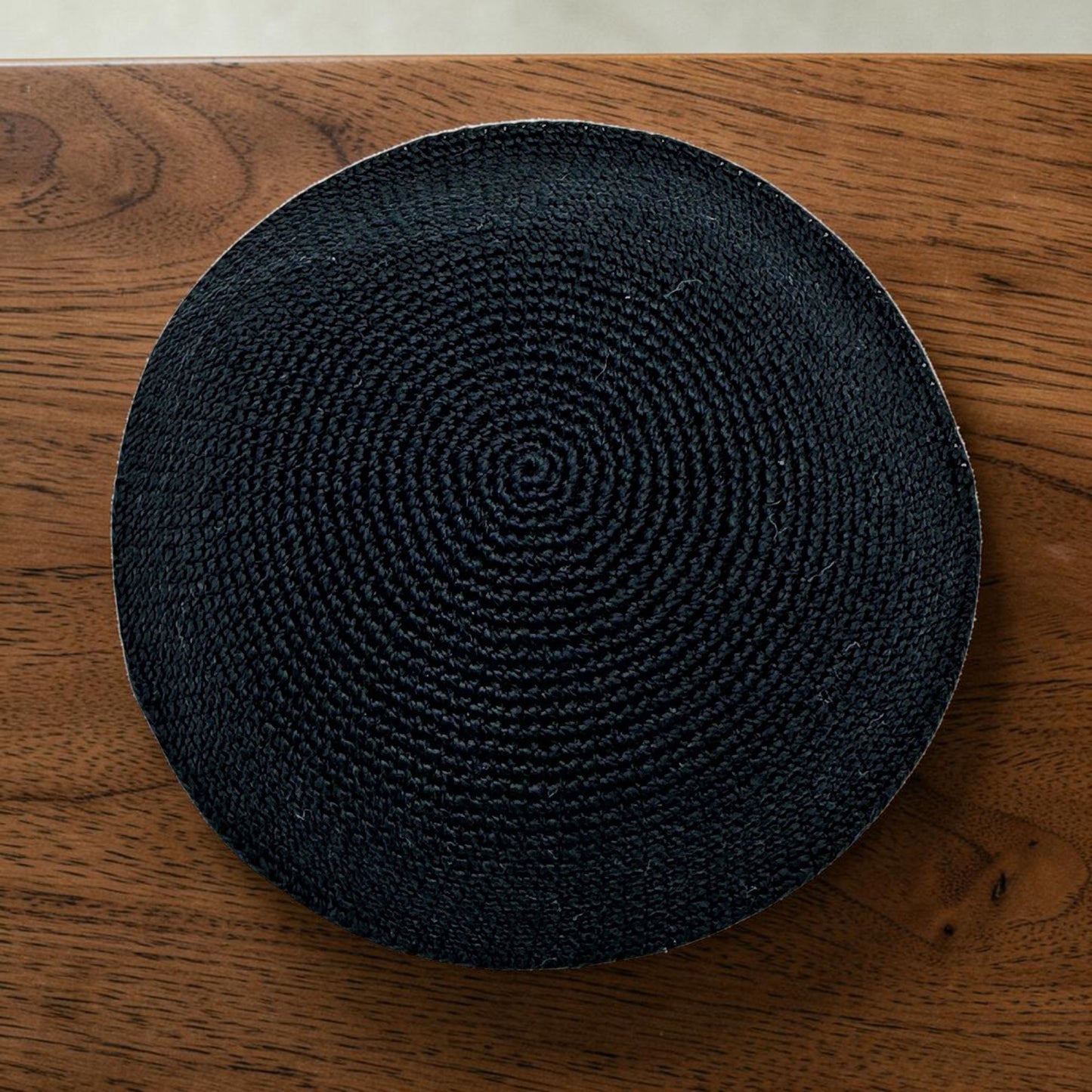 Black Cotton 13cm & 16cm Handmade Knitted Kippah