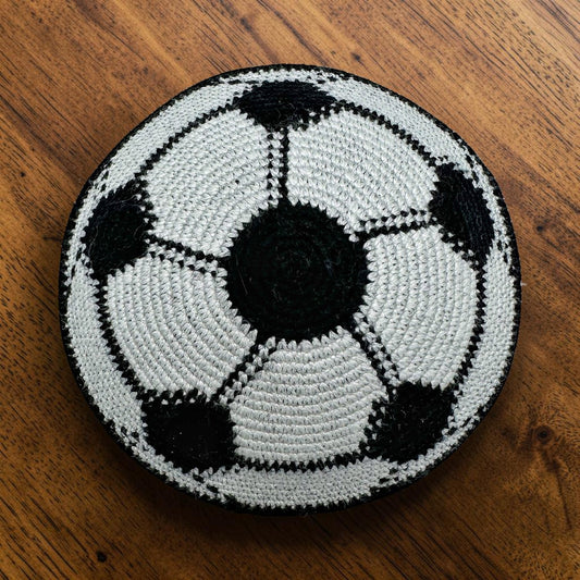 Soccer Knitted Cotton Kippah