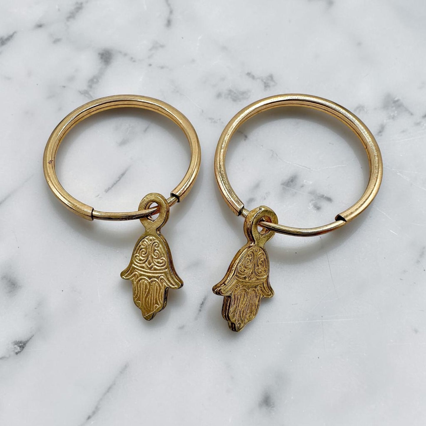 Sterling Silver/Gold Filled Mini Hamsa Earrings