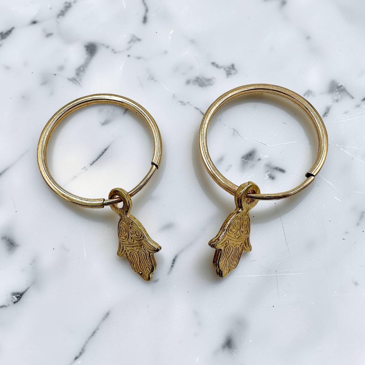 Sterling Silver/Gold Filled Mini Hamsa Earrings