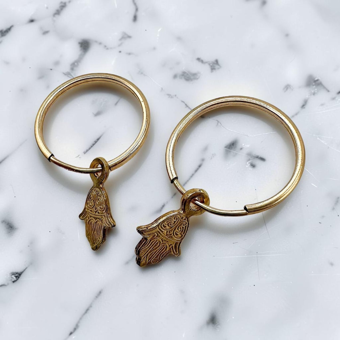 Sterling Silver/Gold Filled Mini Hamsa Earrings