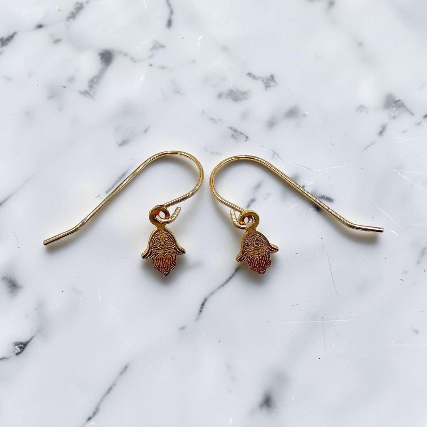 Sterling Silver/Gold Filled Mini Hamsa Earrings