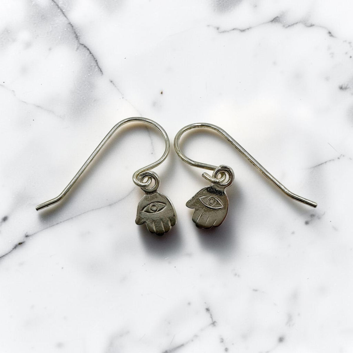 Mini boucles d'oreilles Hamsa en argent sterling/plaqué or
