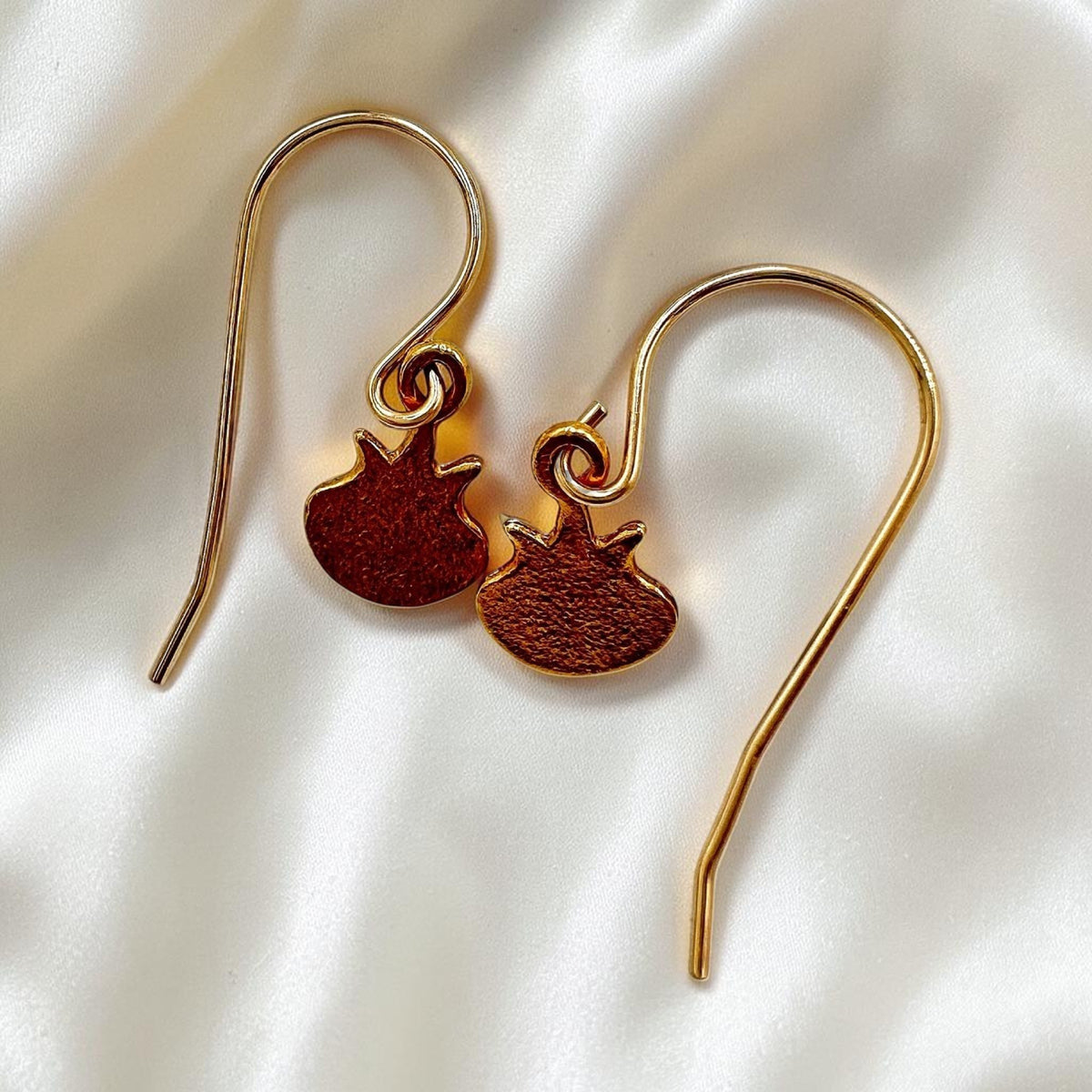 Boucles d'oreilles Grenade en plaqué or