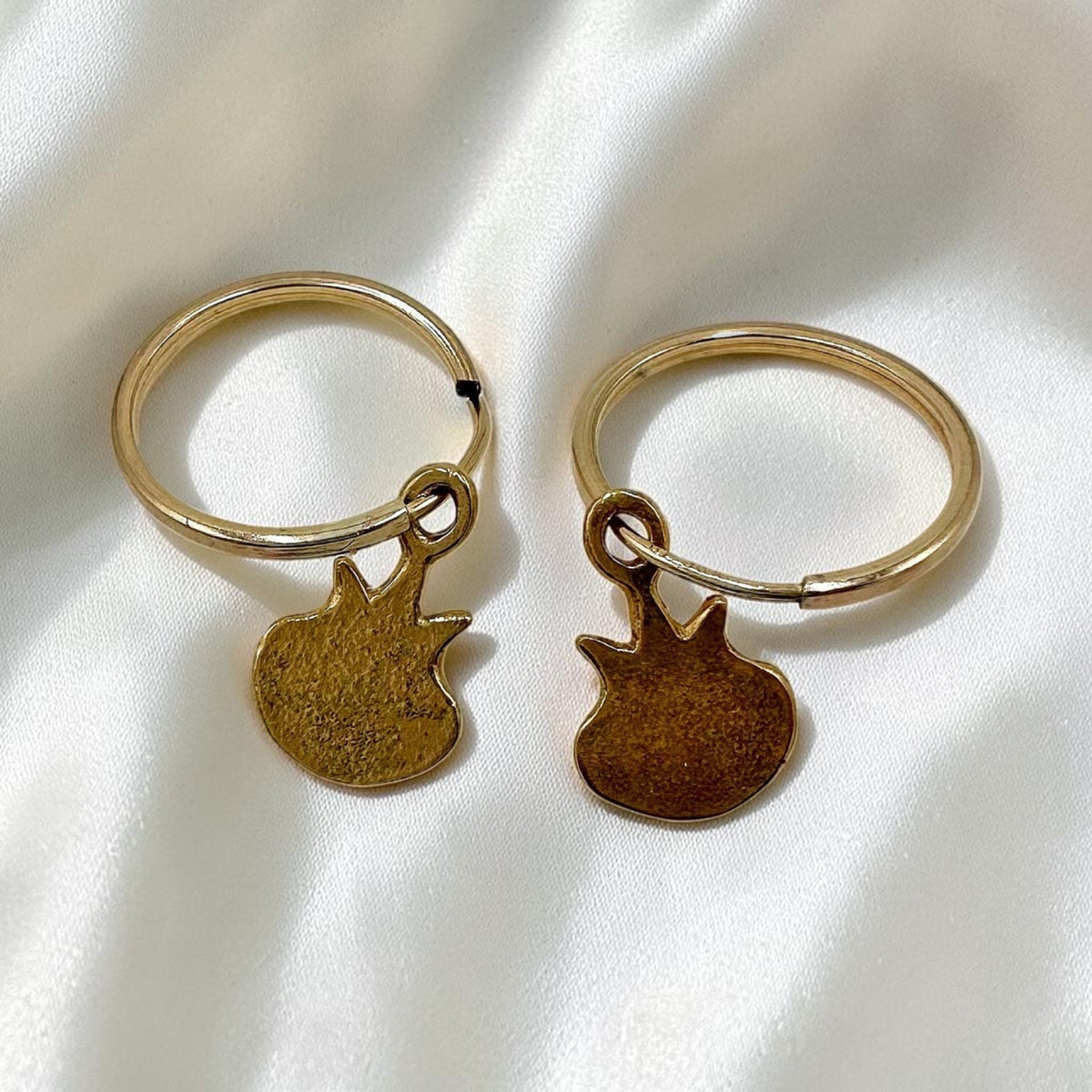 Boucles d'oreilles Grenade en plaqué or