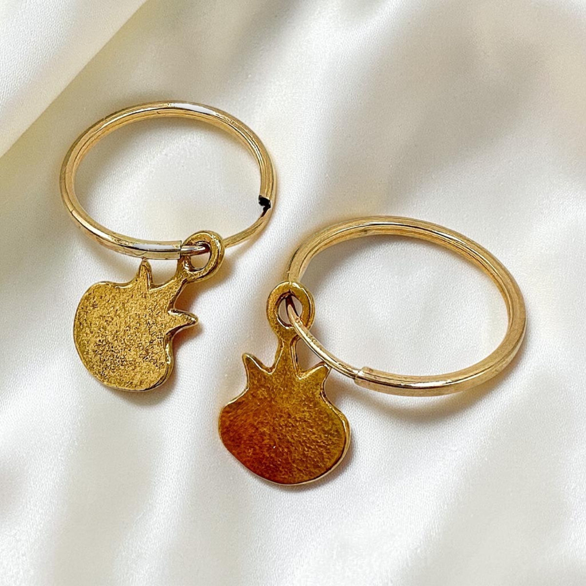Boucles d'oreilles Grenade en plaqué or