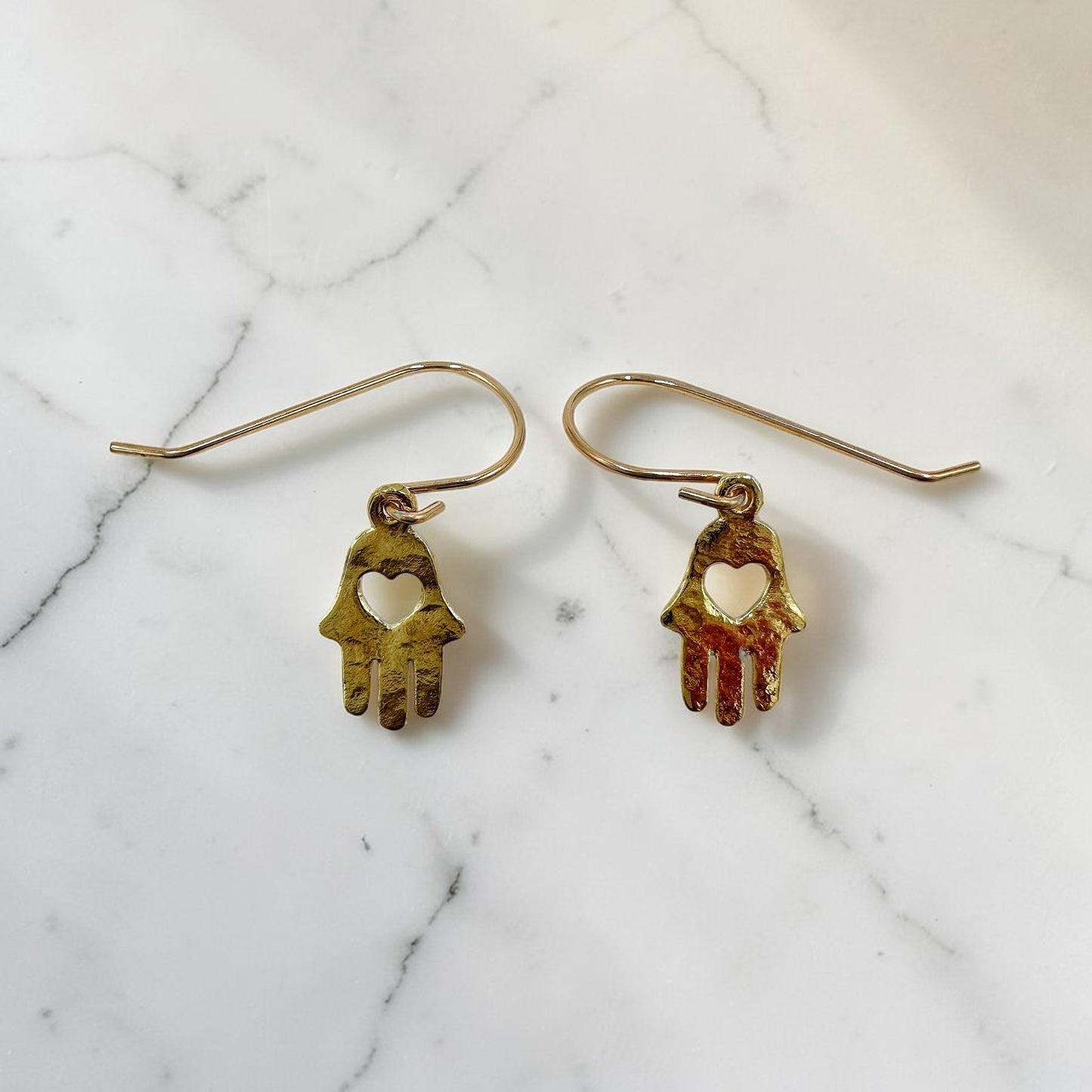 Gold Filled Hamsa Earrings