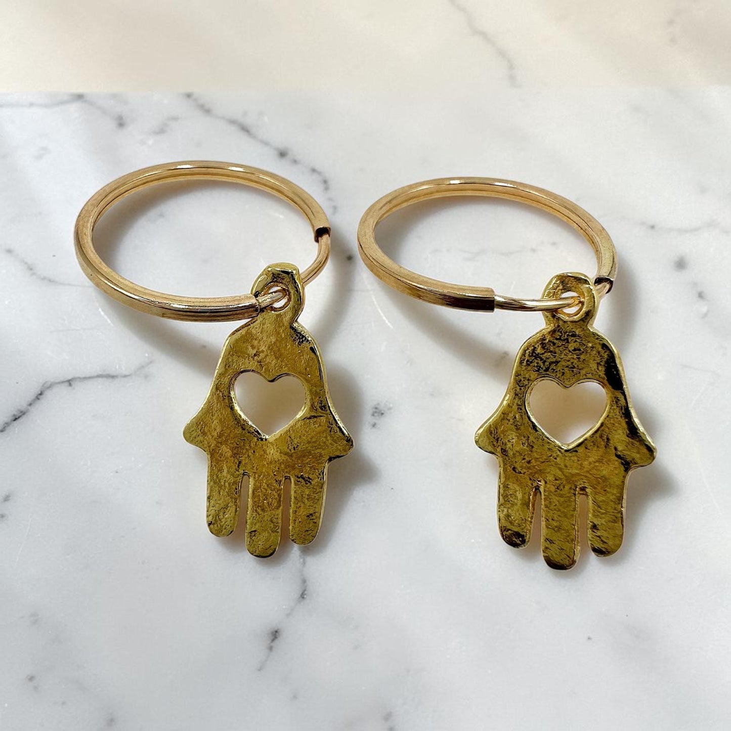 Gold Filled Hamsa Earrings