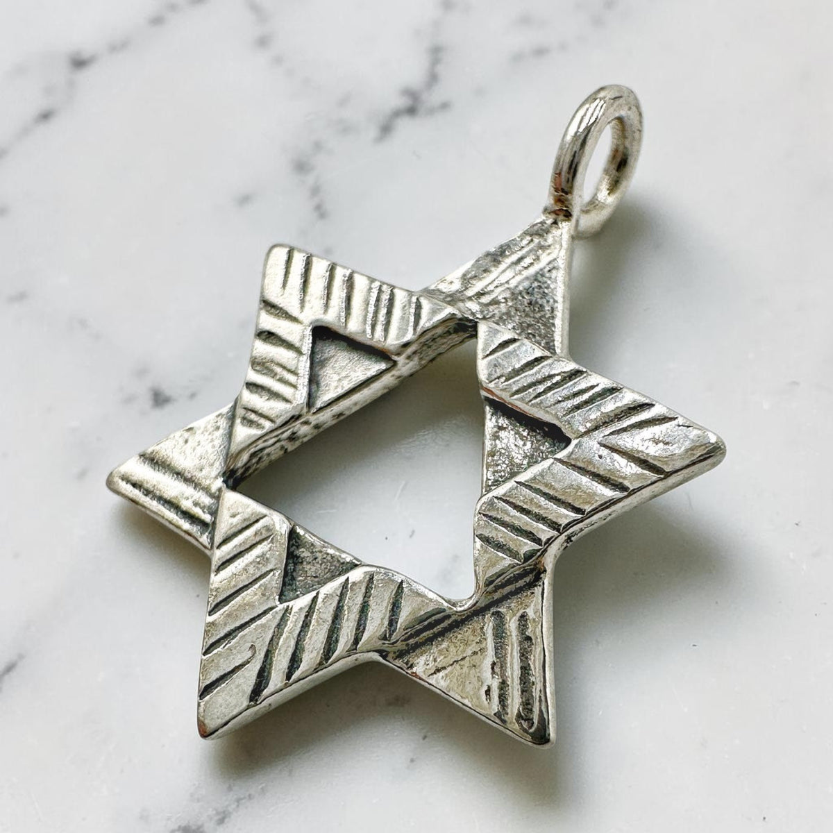 Collier étoile de David en argent sterling
