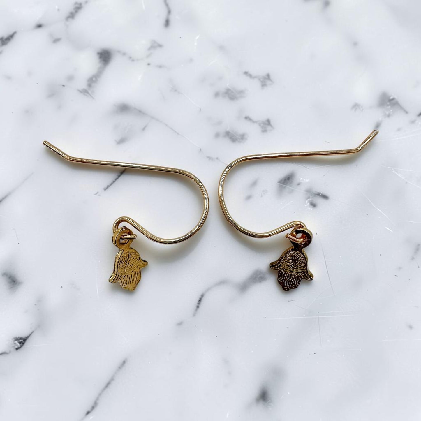 Sterling Silver/Gold Filled Mini Hamsa Earrings