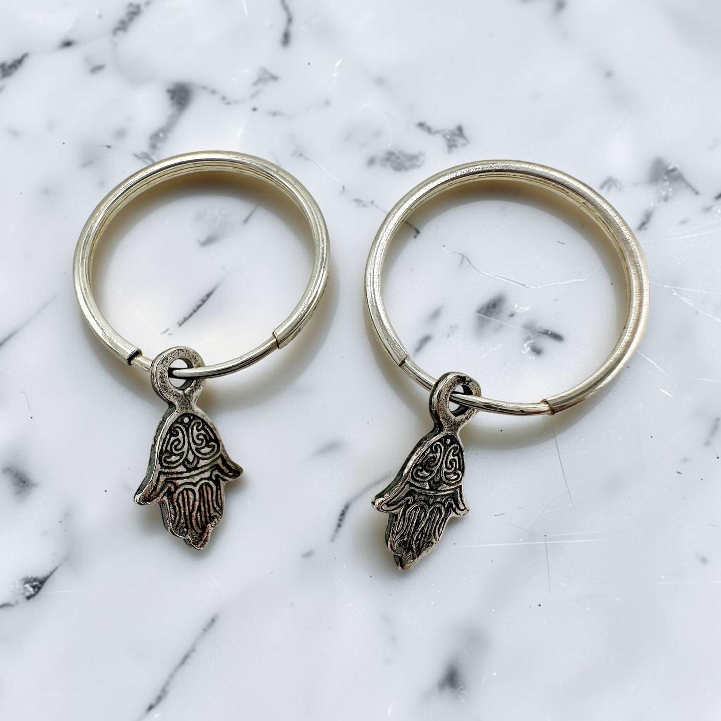 Sterling Silver/Gold Filled Mini Hamsa Earrings