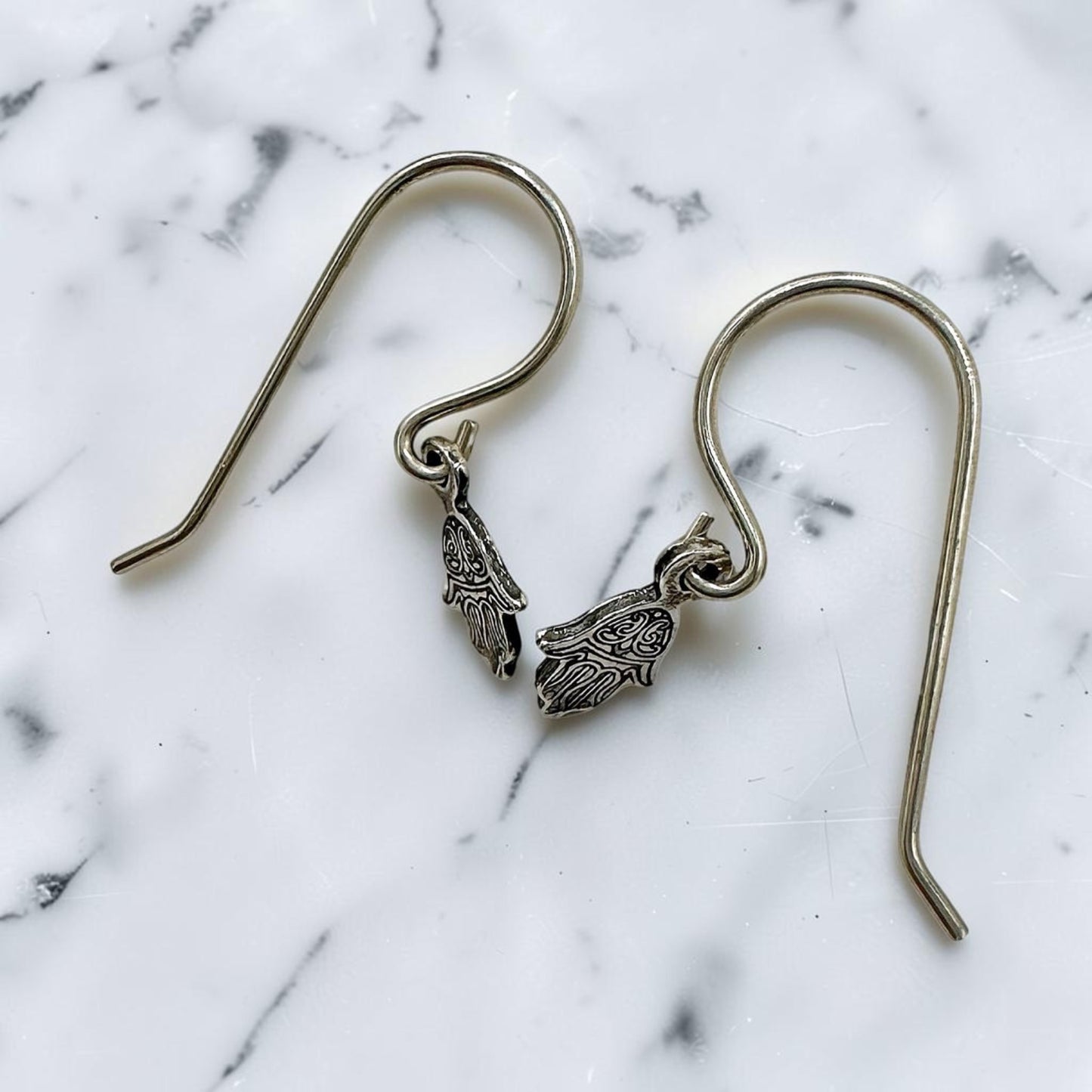 Sterling Silver/Gold Filled Mini Hamsa Earrings