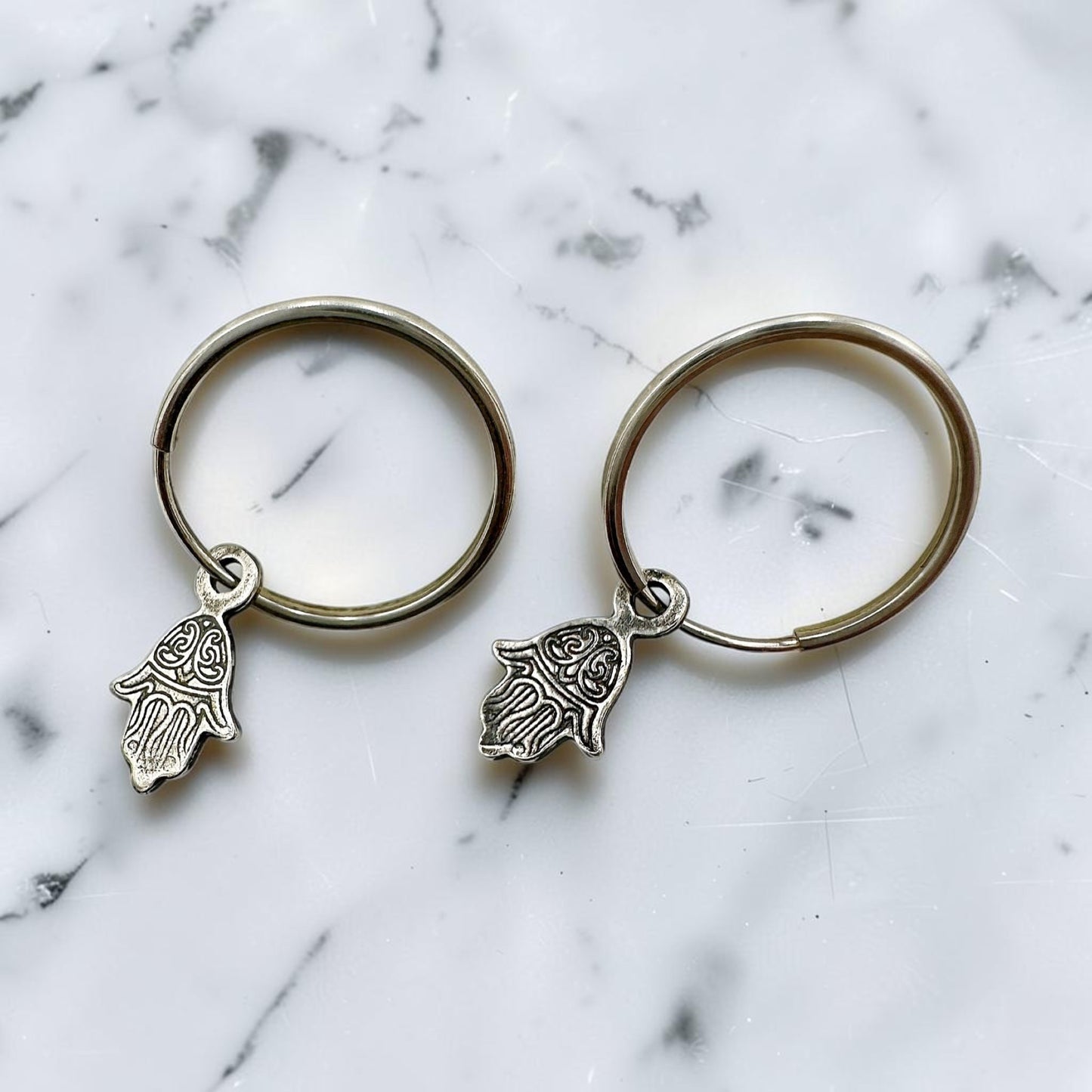 Sterling Silver/Gold Filled Mini Hamsa Earrings