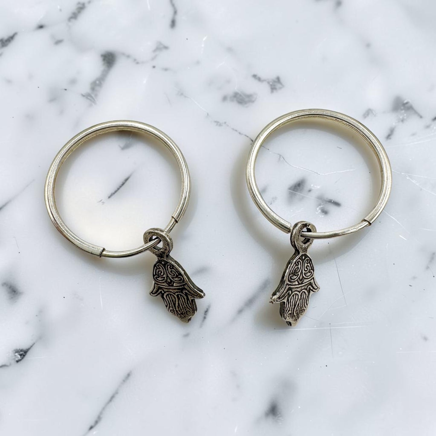 Sterling Silver/Gold Filled Mini Hamsa Earrings
