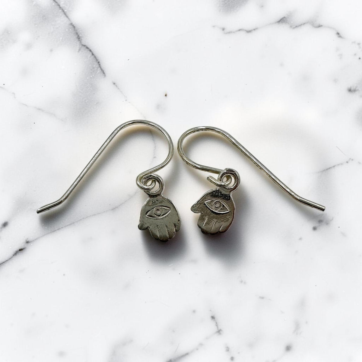 Mini boucles d'oreilles Hamsa en argent sterling/plaqué or