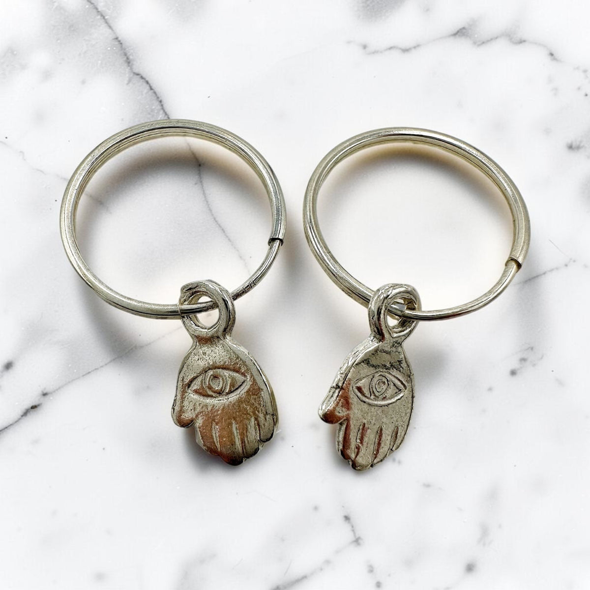 Mini boucles d'oreilles Hamsa en argent sterling/plaqué or