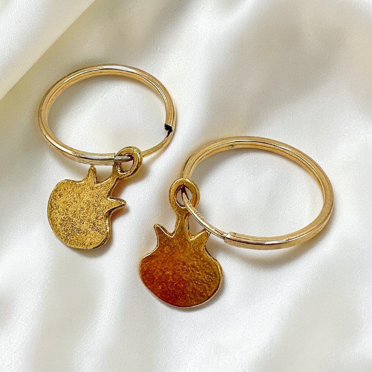 Boucles d'oreilles Grenade en plaqué or