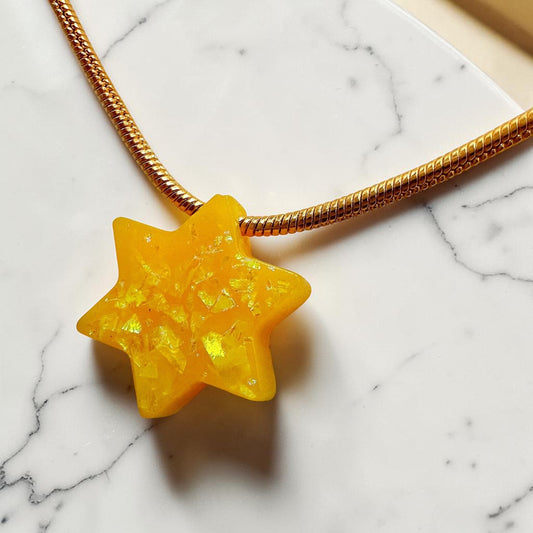 Opal Imitation Star of David Necklace