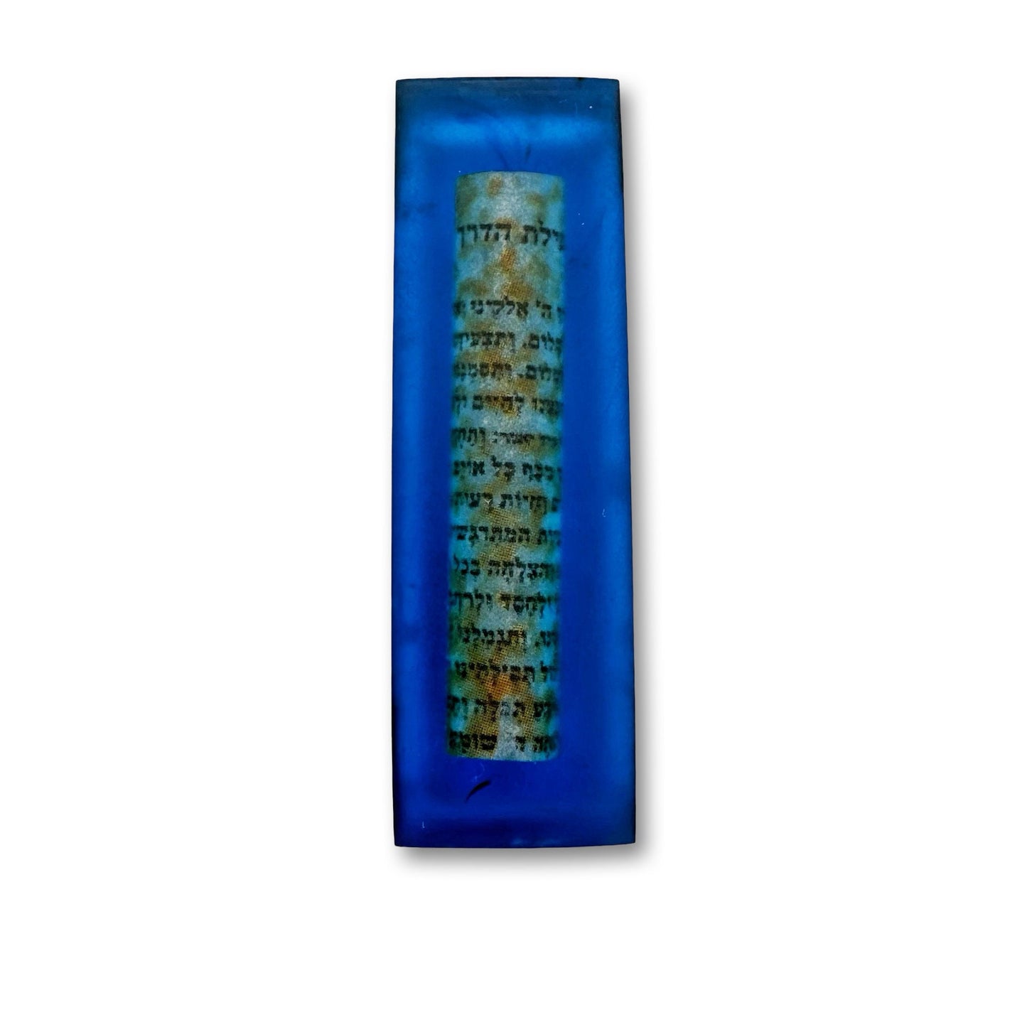 Car Mezuzah with Traveler’s Prayer Handmade from Resin & Olive Wood, Dead Sea Scroll Inspired, Jewish Gift for New Car