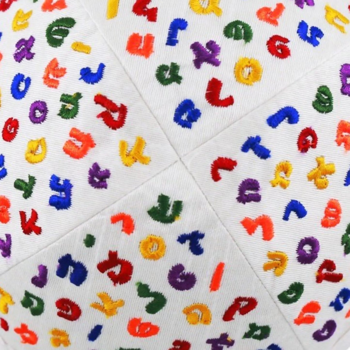 Alphabet Embroidered Kids Kippah