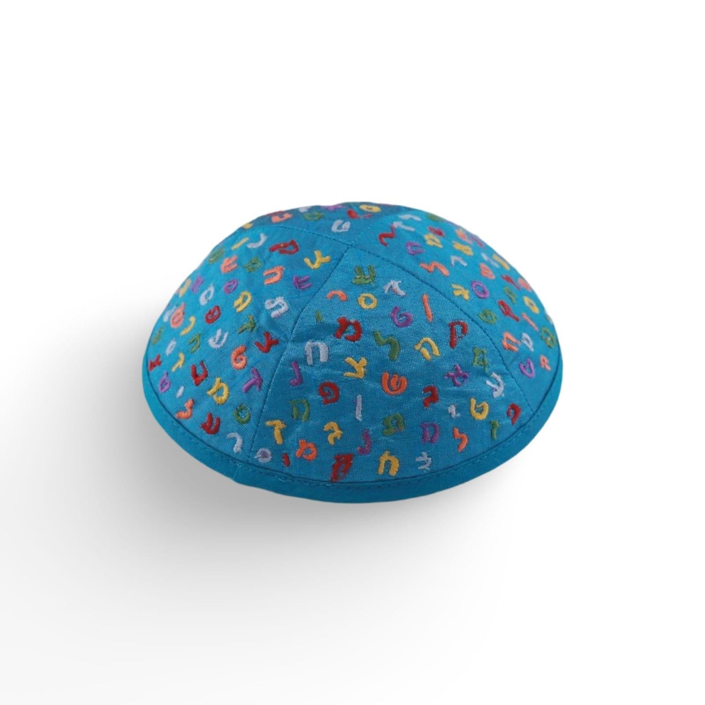 White Alphabet Embroidered Kippah