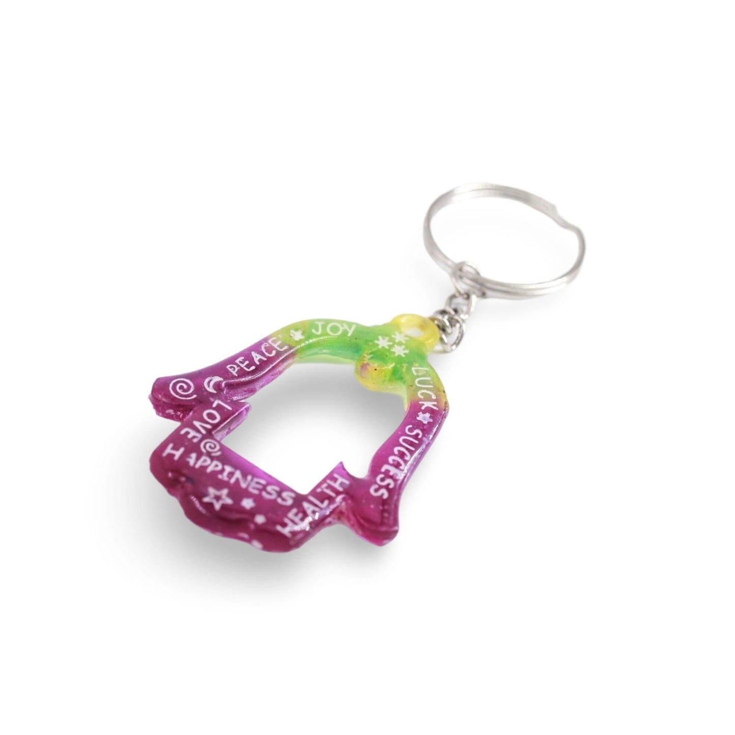 Seven Blessings Hamsa Keychain