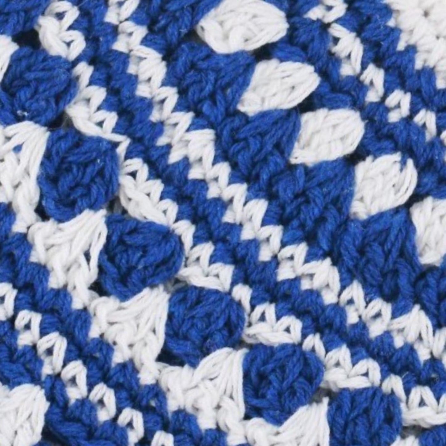 Blue Big Kippah 100% Cotton Jewish Yarmulke