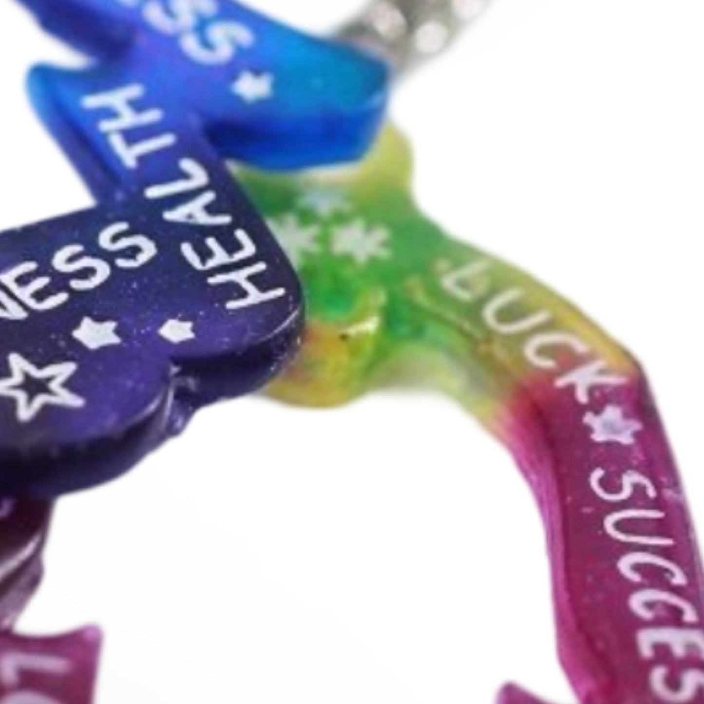 Seven Blessings Hamsa Keychain