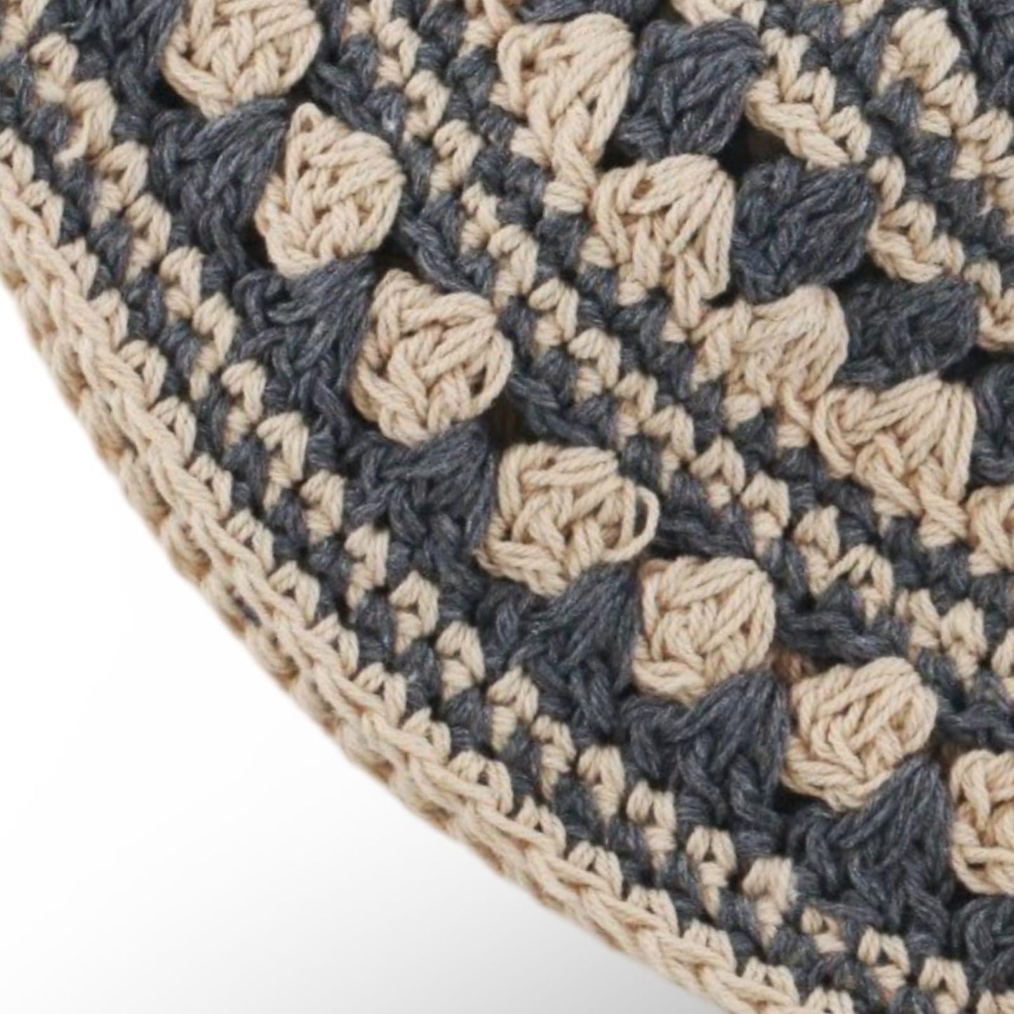 Beige Big Kippah 100% Cotton Jewish Yarmulke