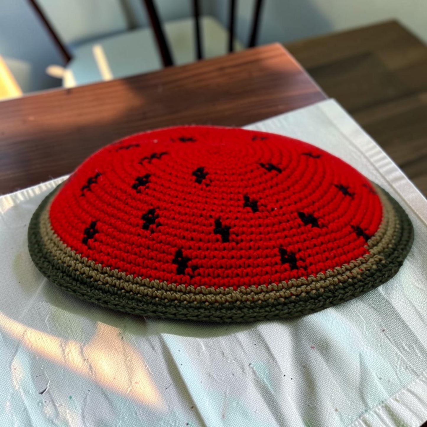 Watermelon Knitted Kids Kippah
