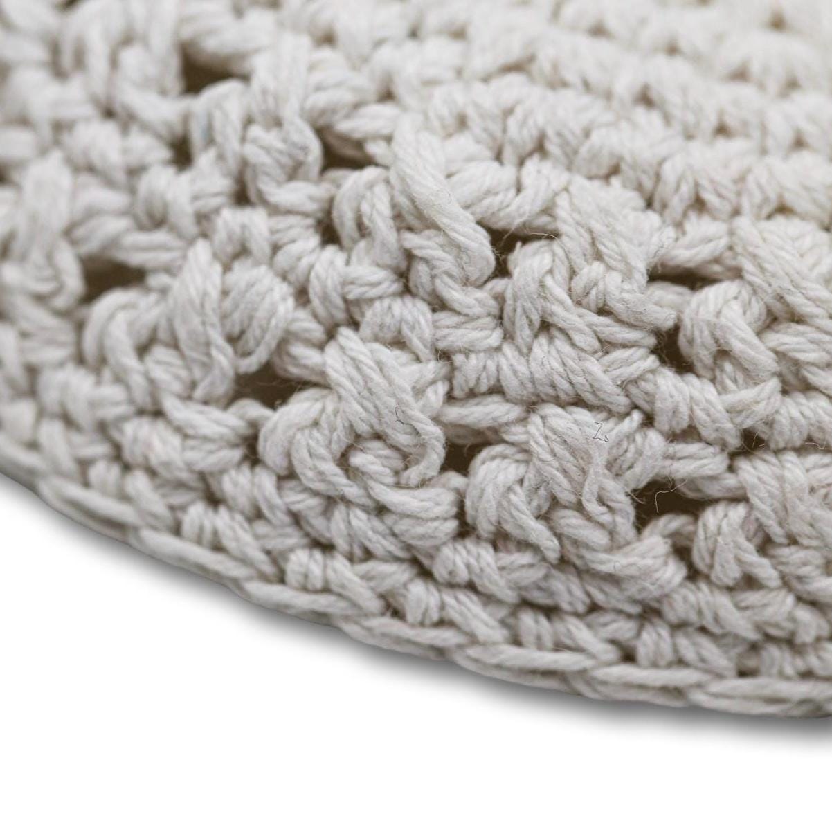 White Cotton Kippah 15cm/6”