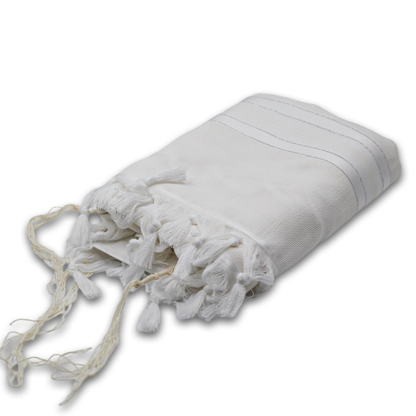 Silver Wool Hand Made Prayer Shawl