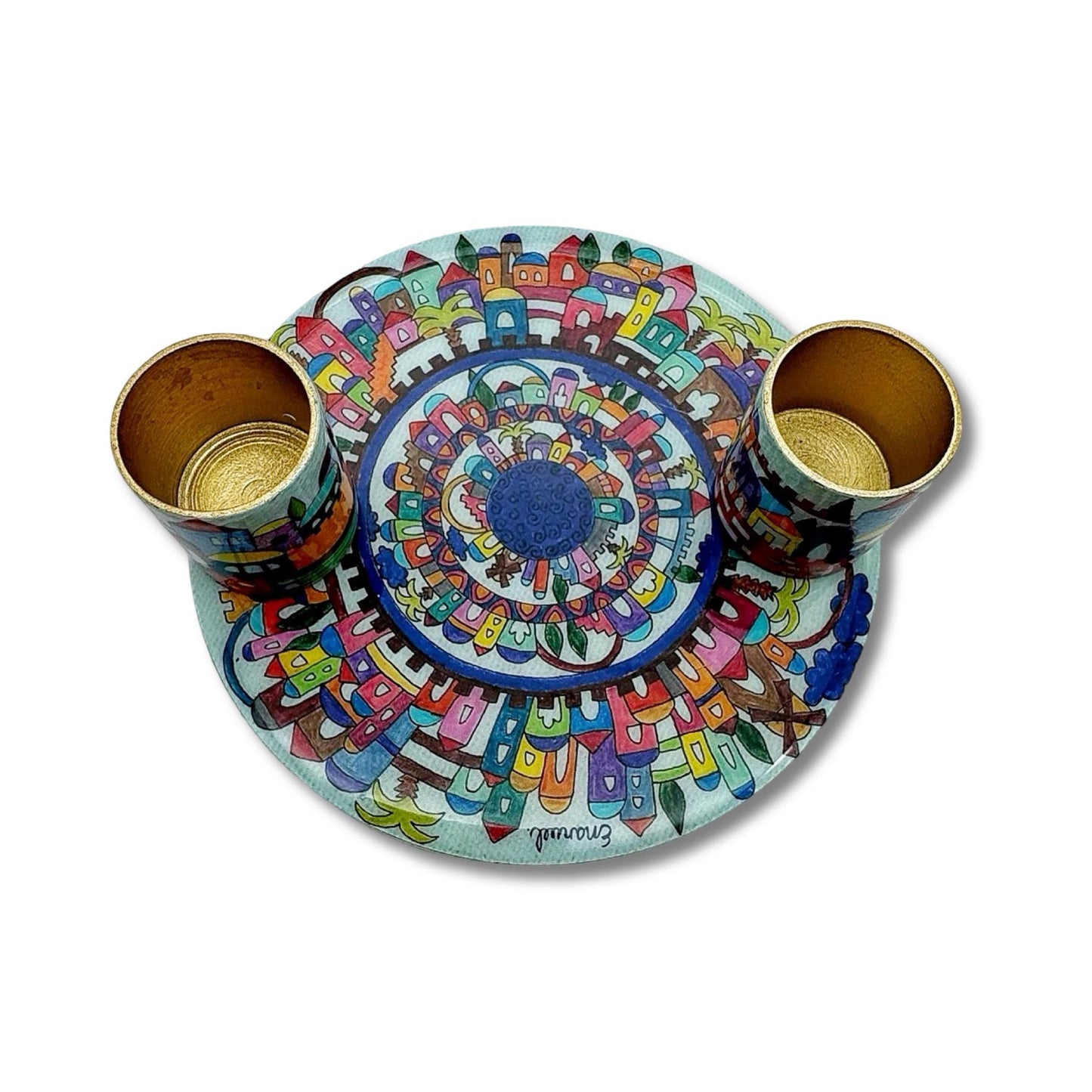 Shabbat Jerusalem Candle Holders