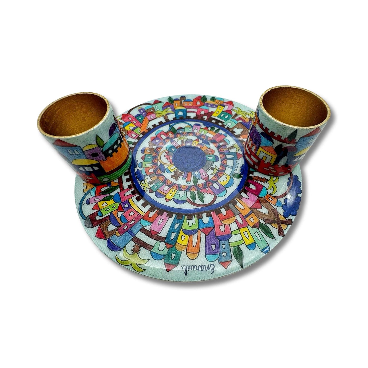 Shabbat Jerusalem Candle Holders