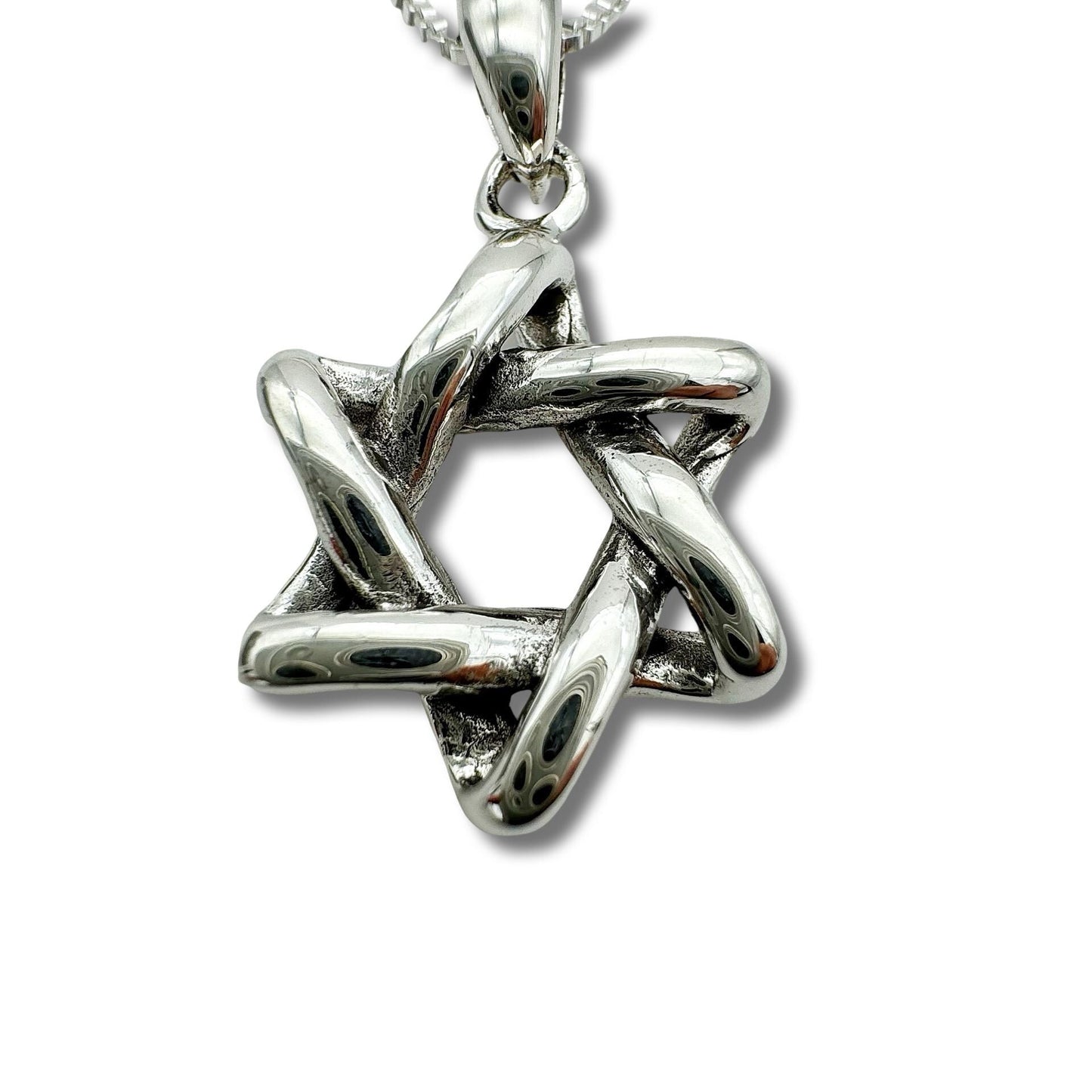 Silver Star of David Necklace