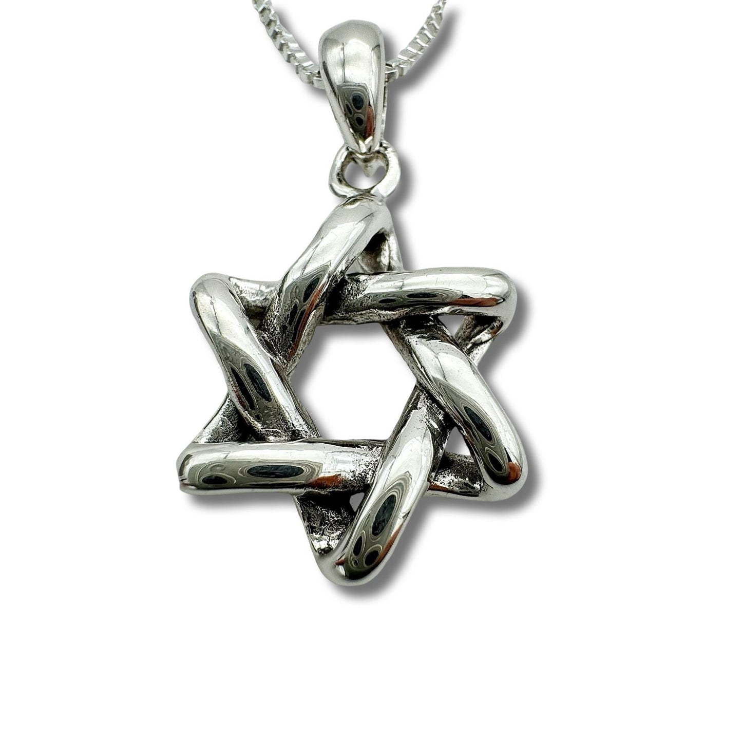Silver Star of David Necklace
