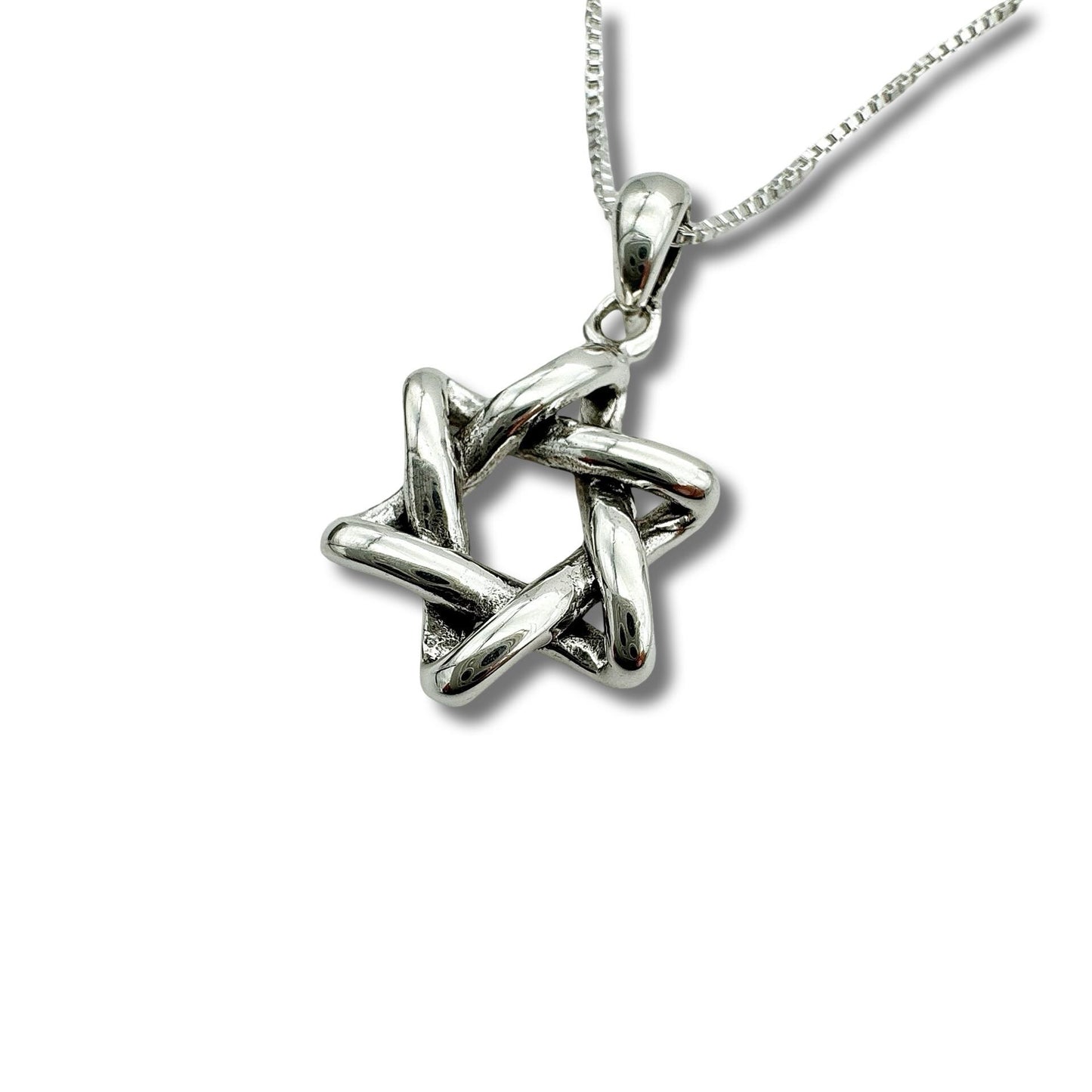 Silver Star of David Necklace