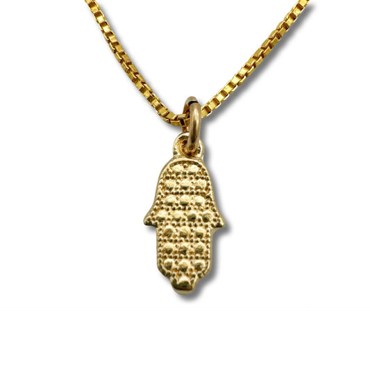 Mini Hamsa Necklace Sterling Silver/Gold Filled