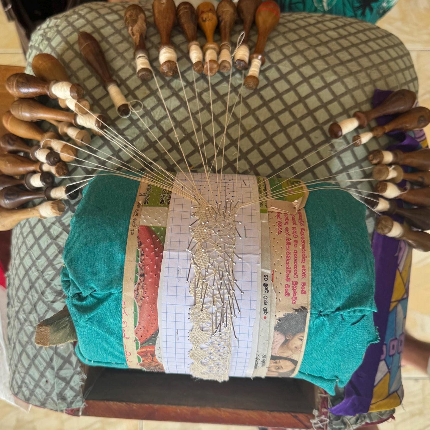 Hand Made Flowers Challah Cover