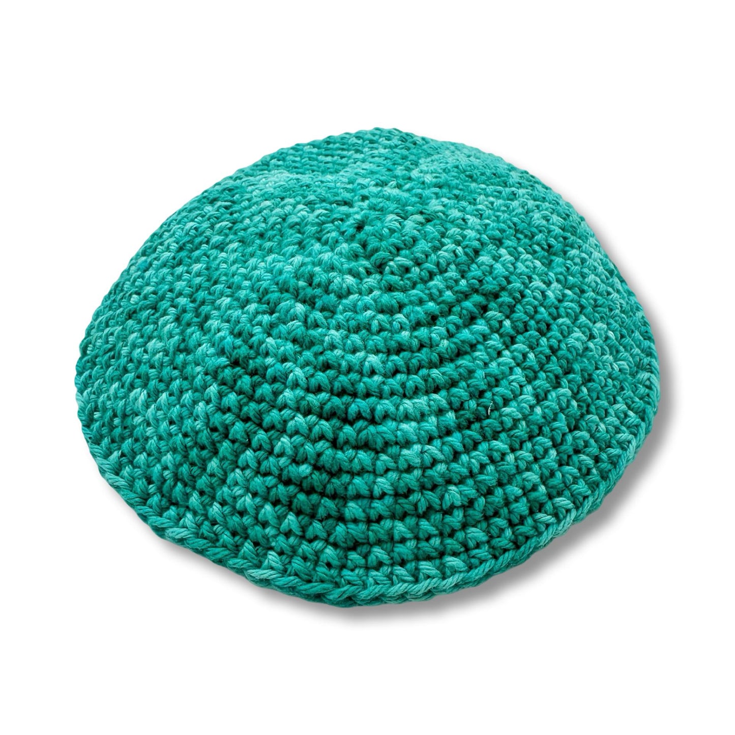 Blue Cotton knitted Hand Made Kippah