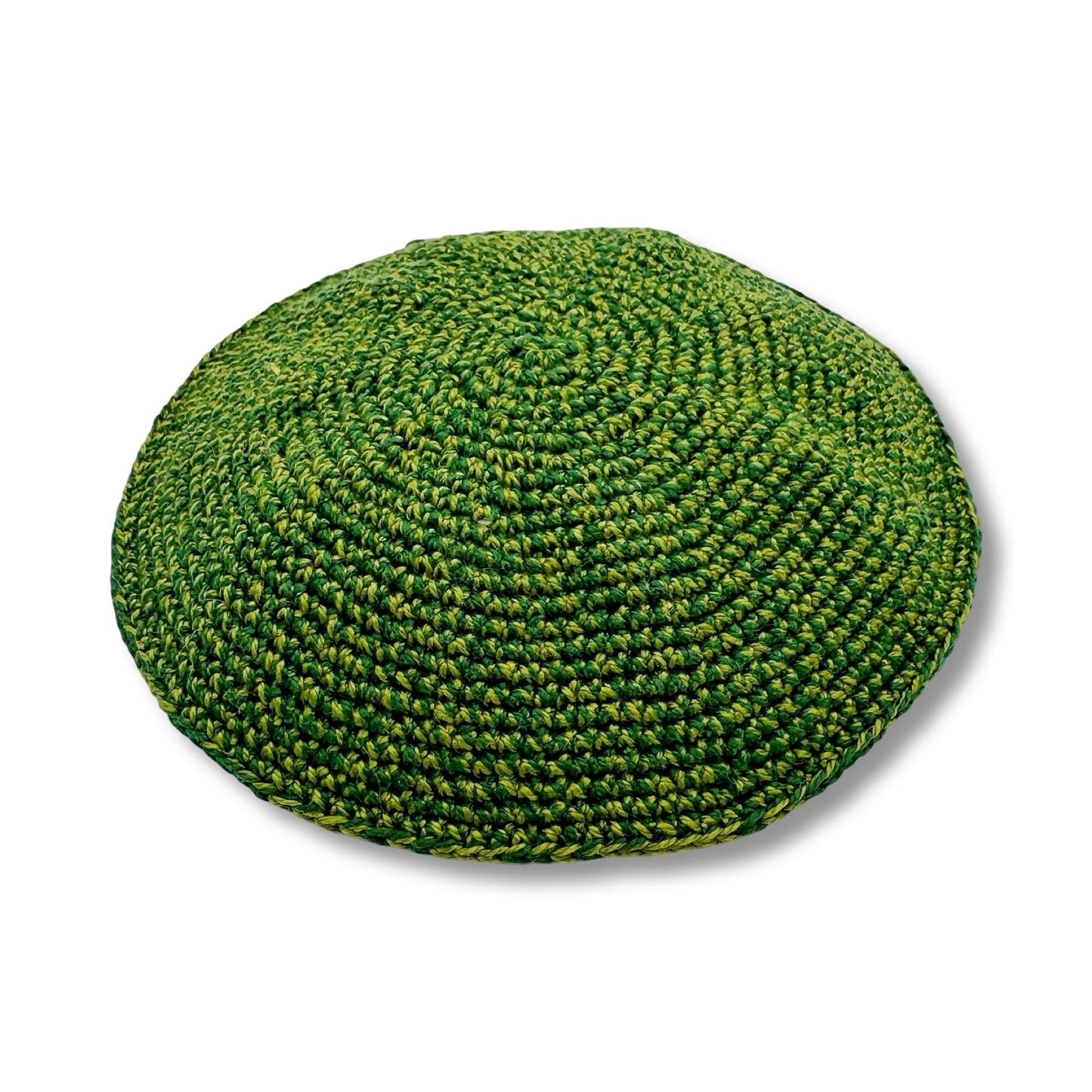 Green Cotton knitted Hand Made Kippah