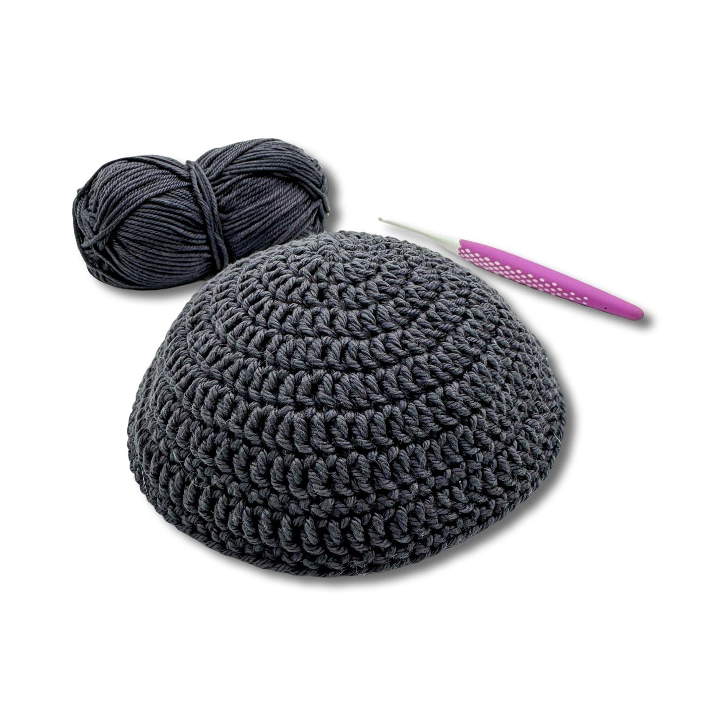 White Cotton knitted Hand Made Kippah