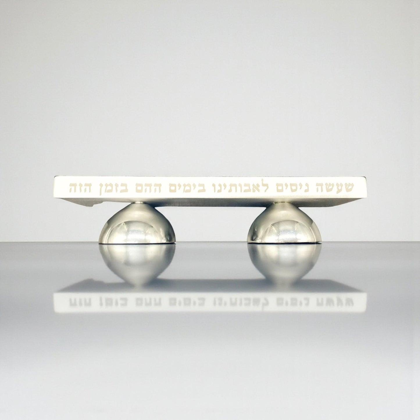 2-in-1 Silver Hanukkah Menorah & Shabbat Candlesticks