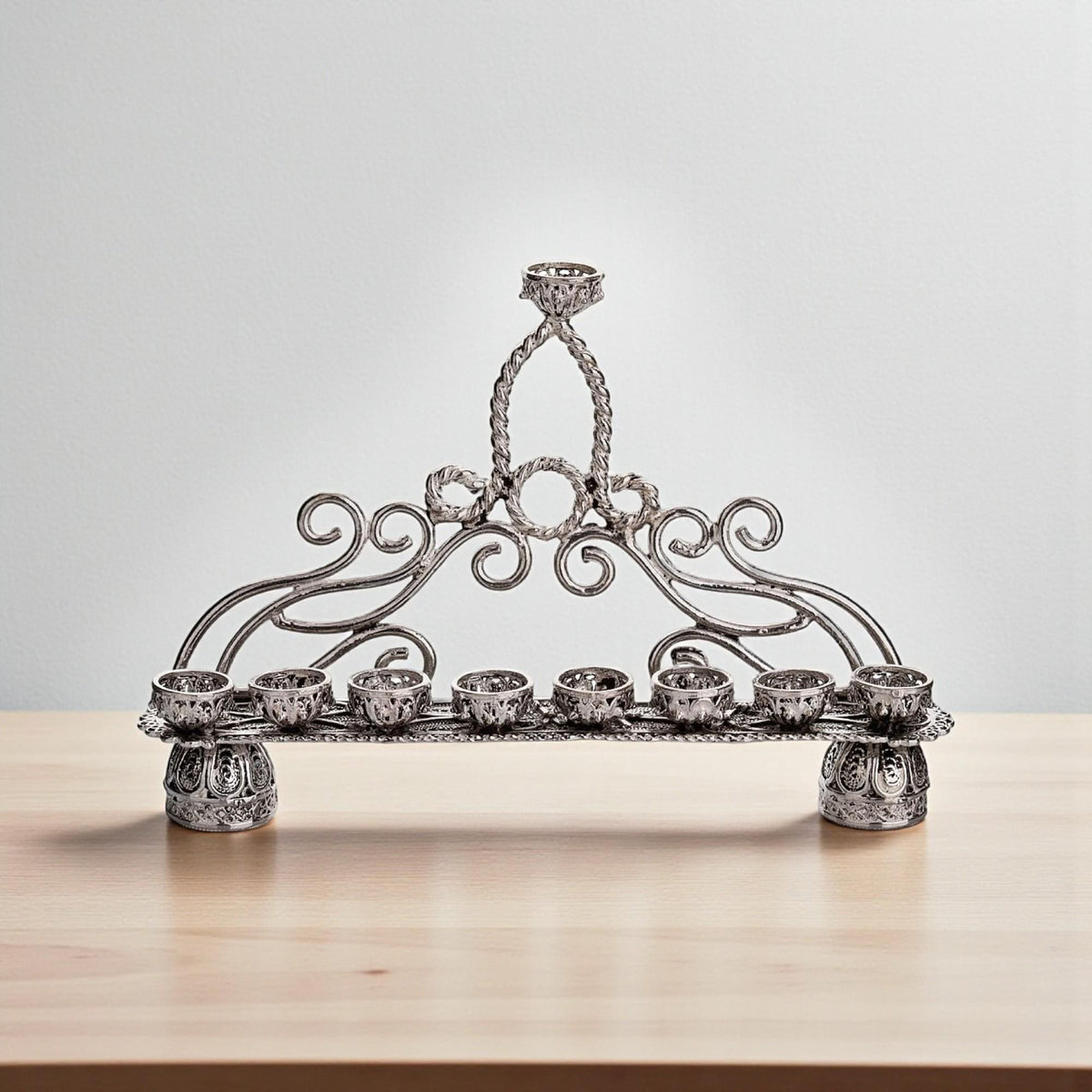 Mini ménorah à 9 branches en argent sterling